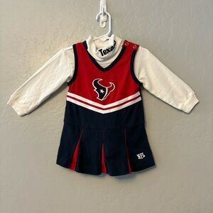 NFL Houston Texans girls cheerleader dress and long sleeve bodysuit 12 month NEW